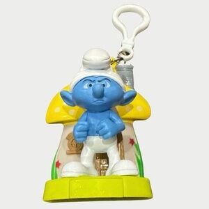 Grouchy Smurf Backpack Keychain Swappz